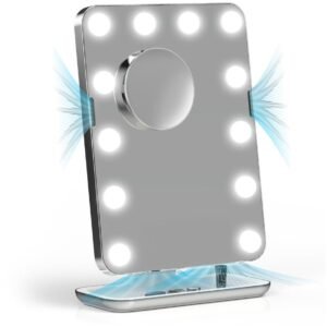 Sharper Image SpaStudio Hollywood Vanity Mirrorwith Fans